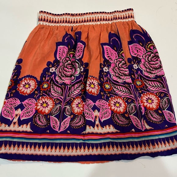 Anthropologie Edme & Esyllte Phosphorescence Floral Pull On Skirt 6 - Picture 2 of 3